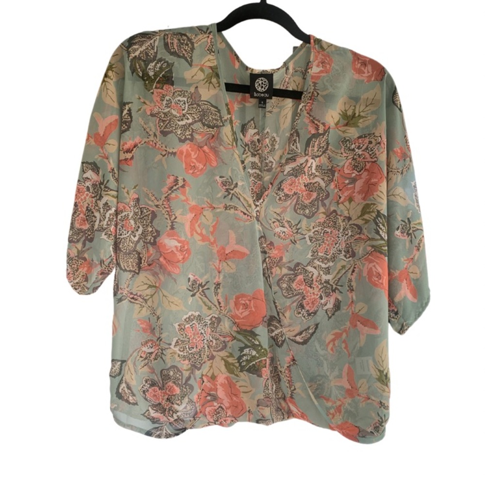 Nordstrom Bobeau Floral Wrap Shirt